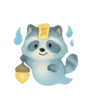 幽霊アライグマの灯籠散歩（個別スタンプ：1）