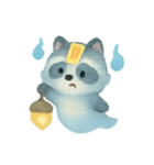 幽霊アライグマの灯籠散歩（個別スタンプ：3）