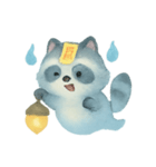 幽霊アライグマの灯籠散歩（個別スタンプ：4）