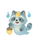 幽霊アライグマの灯籠散歩（個別スタンプ：14）