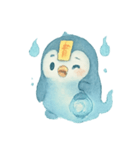 幽霊ペンギン灯籠散歩（個別スタンプ：16）
