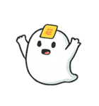 ちびぽちゃおばけの手振り劇場（個別スタンプ：1）