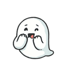 ちびぽちゃおばけの手振り劇場（個別スタンプ：15）
