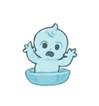 おばけベビー水盆あそび（個別スタンプ：1）