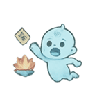 おばけベビー水盆あそび（個別スタンプ：6）