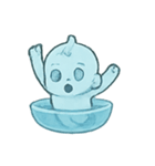 おばけベビー水盆あそび（個別スタンプ：17）