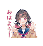美術部の制服女子高生♡日常（個別スタンプ：2）