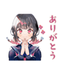 美術部の制服女子高生♡日常（個別スタンプ：3）