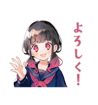 美術部の制服女子高生♡日常（個別スタンプ：10）