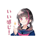 美術部の制服女子高生♡日常（個別スタンプ：20）