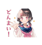 美術部の制服女子高生♡日常（個別スタンプ：26）