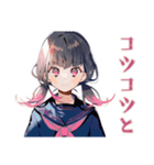 美術部の制服女子高生♡日常（個別スタンプ：28）
