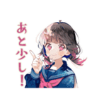 美術部の制服女子高生♡日常（個別スタンプ：30）