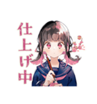 美術部の制服女子高生♡日常（個別スタンプ：31）