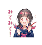 美術部の制服女子高生♡日常（個別スタンプ：32）