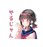 美術部の制服女子高生♡日常（個別スタンプ：34）