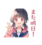 美術部の制服女子高生♡日常（個別スタンプ：38）