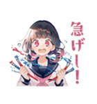 美術部の制服女子高生♡日常（個別スタンプ：39）