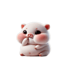 ピンクぶた話しかけるな（個別スタンプ：3）