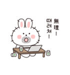 ぼーっとうさ (日本語＆韓国語)（個別スタンプ：19）