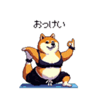 ヨガするふとっちょ柴犬（個別スタンプ：7）