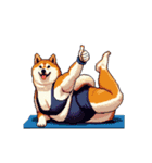 ヨガするふとっちょ柴犬（個別スタンプ：10）