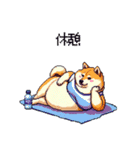 ヨガするふとっちょ柴犬（個別スタンプ：23）