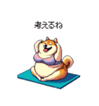 ヨガするふとっちょ柴犬（個別スタンプ：26）