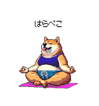 ヨガするふとっちょ柴犬（個別スタンプ：32）