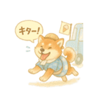 夏の柴犬スタンプ♪ふんわり水彩風（個別スタンプ：6）