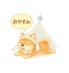 夏の柴犬スタンプ♪ふんわり水彩風（個別スタンプ：10）