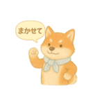 夏の柴犬スタンプ♪ふんわり水彩風（個別スタンプ：13）