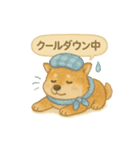 夏の柴犬スタンプ♪ふんわり水彩風（個別スタンプ：24）