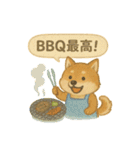 夏の柴犬スタンプ♪ふんわり水彩風（個別スタンプ：26）