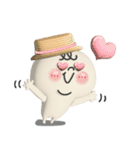 ぷっくりまるしまさんとおばけさん（個別スタンプ：3）