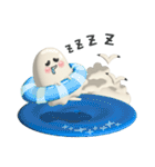 ぷっくりまるしまさんとおばけさん（個別スタンプ：40）