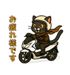 スクーターに乗る猫の日常会話（個別スタンプ：17）