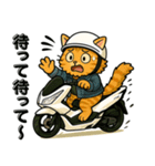 スクーターに乗る猫の日常会話（個別スタンプ：27）