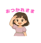 12時前に帰れないブラック残業プリンセス（個別スタンプ：1）