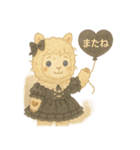 ゴスロリアルパカの情緒スタンプ（個別スタンプ：25）