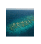 海の珊瑚礁で会話（個別スタンプ：35）