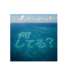 海の珊瑚礁で会話（個別スタンプ：38）