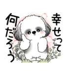 B＆W シーズー犬 2025 「悟りました」（個別スタンプ：3）