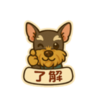 ミニシュナシュナウザーしょこらのスタンプ（個別スタンプ：4）