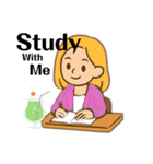 資格試験勉強に毎日学生社会人が使用挨拶（個別スタンプ：1）