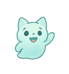 ゴースト子猫 幽霊行進（個別スタンプ：1）