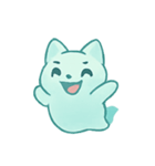 ゴースト子猫 幽霊行進（個別スタンプ：3）