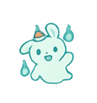 おばけうさぎ 提灯パレード（個別スタンプ：1）