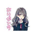 おしゃれJKのソフトテニス部（個別スタンプ：3）