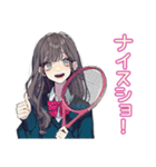 おしゃれJKのソフトテニス部（個別スタンプ：5）